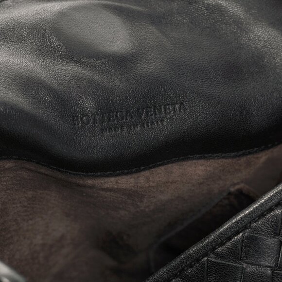 Bottega Veneta Black Intrecciato-Leather Handbag - Picture 11 of 12
